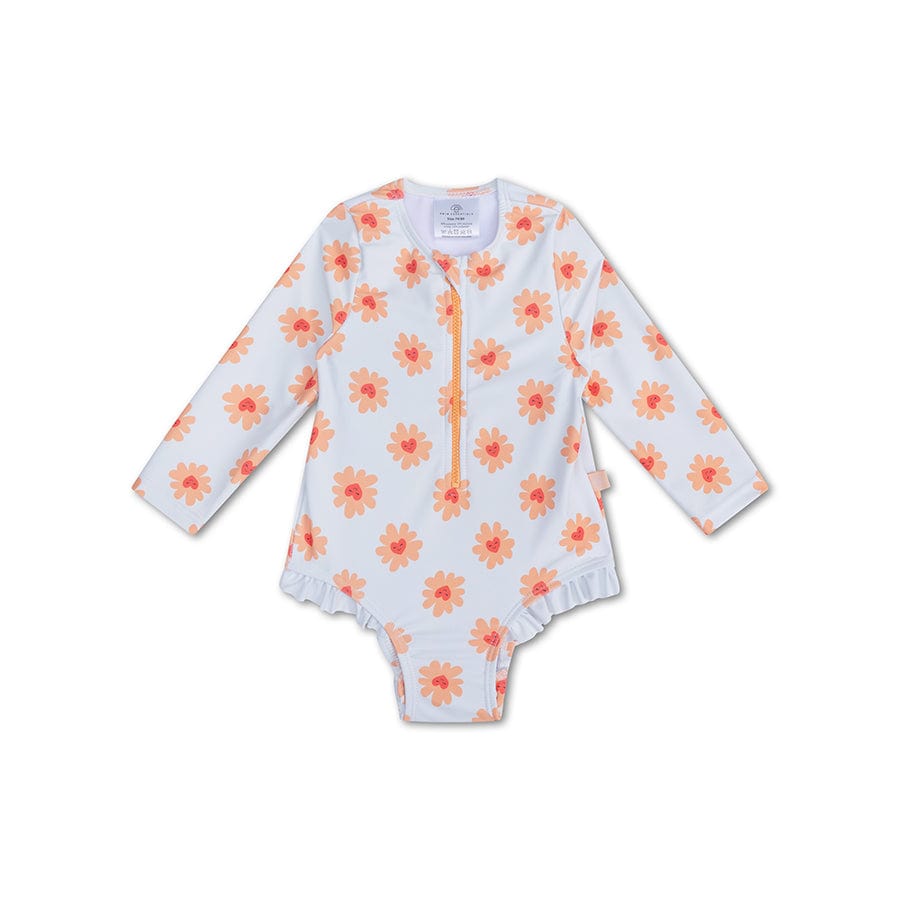 Swim Essentials Girls Long Sleeved Rashguard, Floral Love