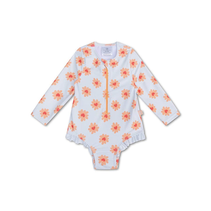 Swim Essentials Girls Long Sleeved Rashguard, Floral Love