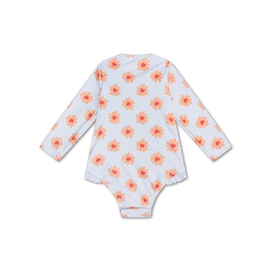 Swim Essentials Girls Long Sleeved Rashguard, Floral Love