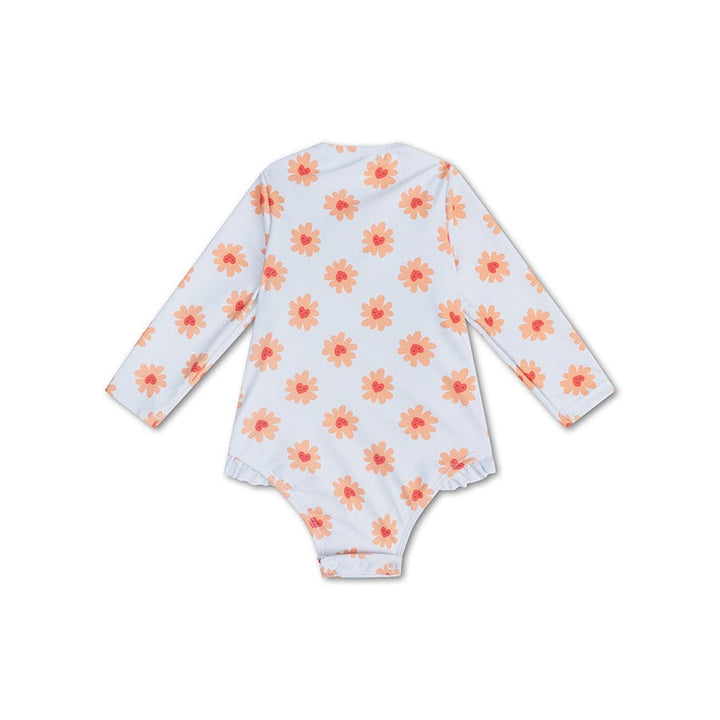 Swim Essentials Girls Long Sleeved Rashguard, Floral Love