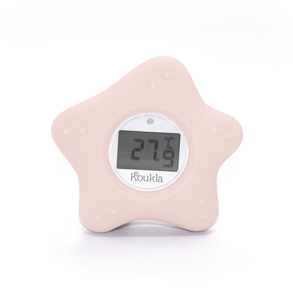 Koukla Baby Bath Thermometer - Starfish, Pink