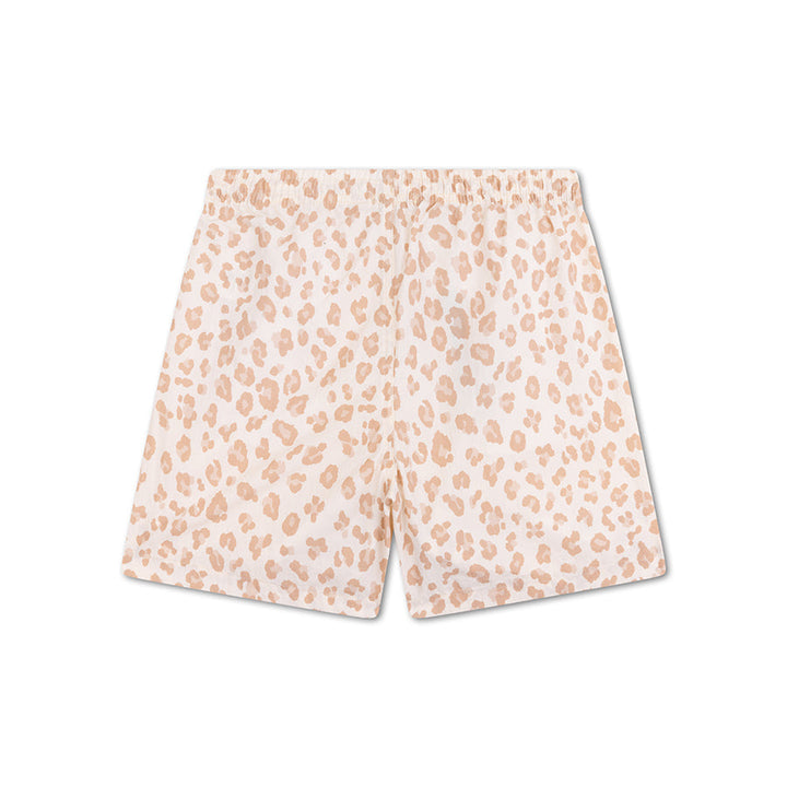 Swim Essentials Girls UV Short, Beige Leopard