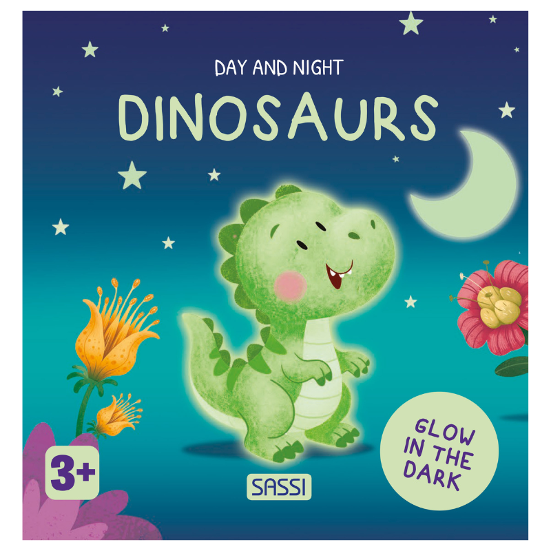 Sassi Board Book - Glow In The Dark - Dinosaurs