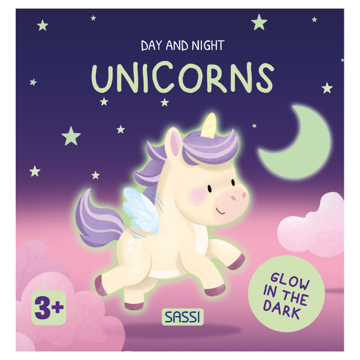 Sassi Board Book - Glow In The Dark - Unicorns