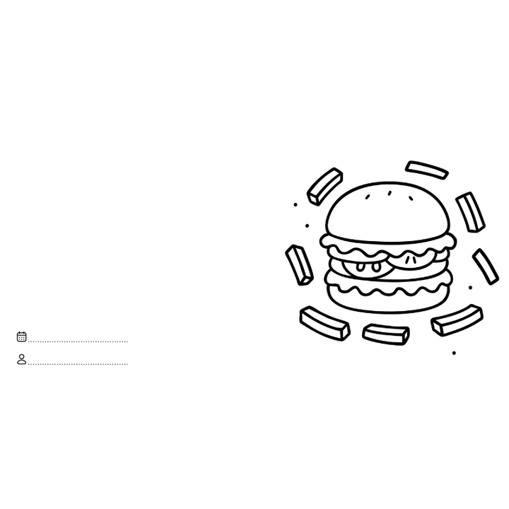 Sassi Colouring Book Square - Food