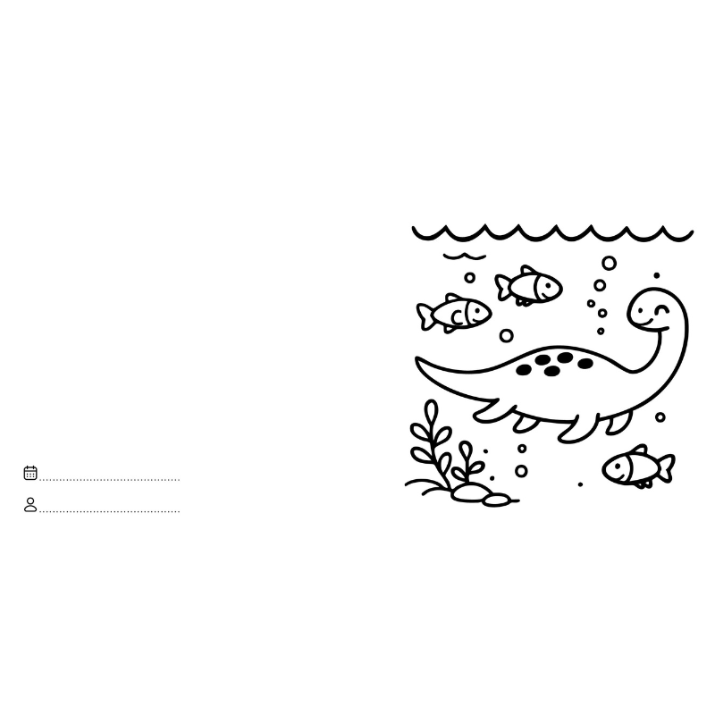 Sassi Colouring Book Square - Dinosaurs