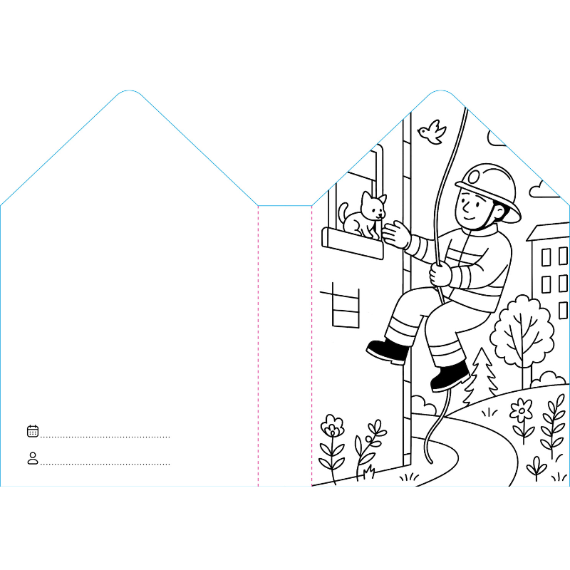 Sassi Colouring Book House - Firefighters