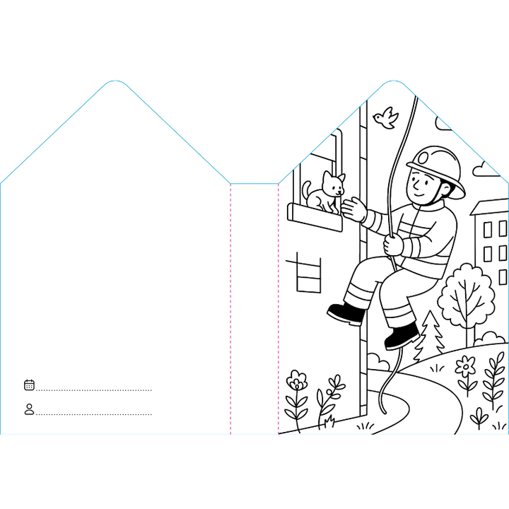 Sassi Colouring Book House - Firefighters