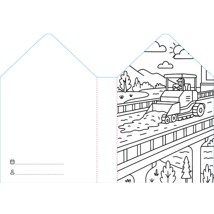 Sassi Colouring Book House - Construction Site