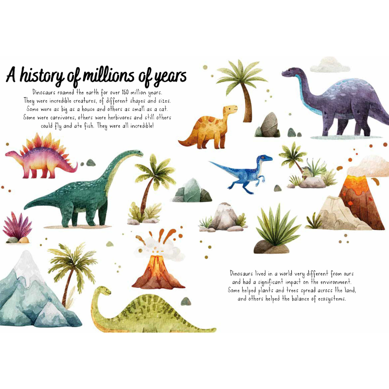 Sassi Magic Water Puzzle & Book Set - Dinosaurs