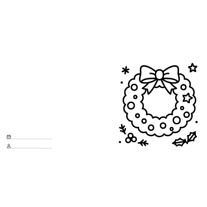 Sassi Colouring Book Square - Christmas