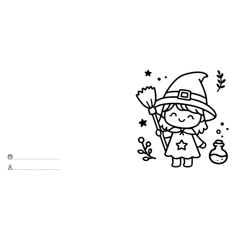 Sassi Colouring Book Square - Halloween