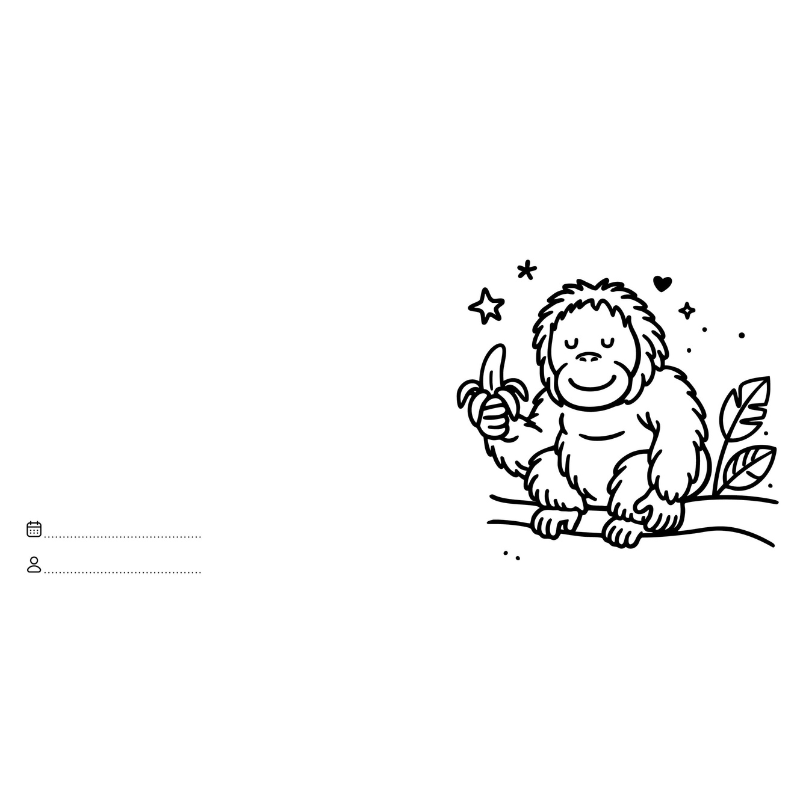 Sassi Colouring Book Square - Jungle Animals