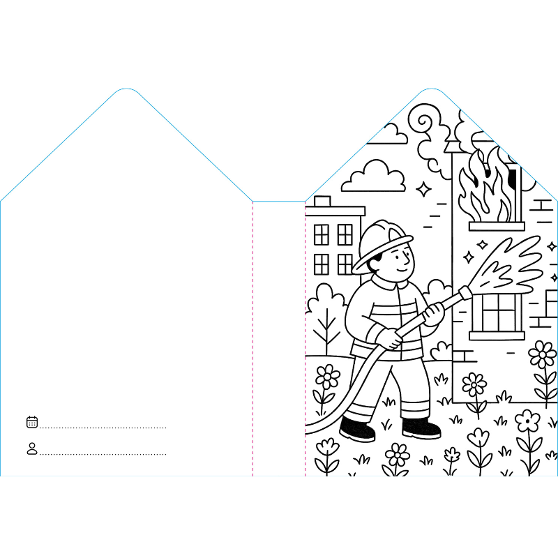 Sassi Colouring Book House - Firefighters