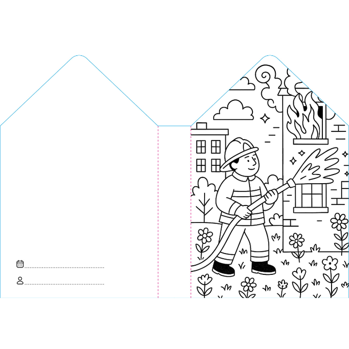 Sassi Colouring Book House - Firefighters