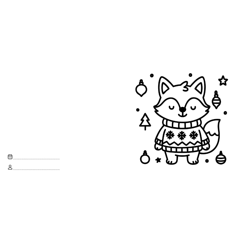 Sassi Colouring Book Square - Christmas
