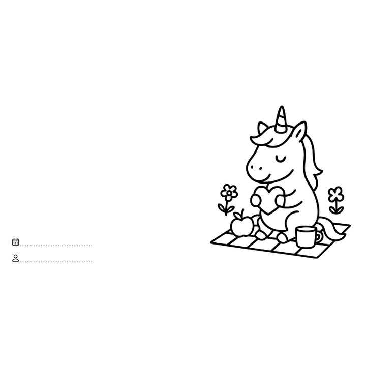 Sassi Colouring Book Square - Unicorns