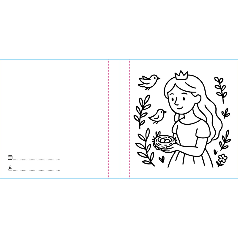 Sassi Colouring Book Square - Princesses