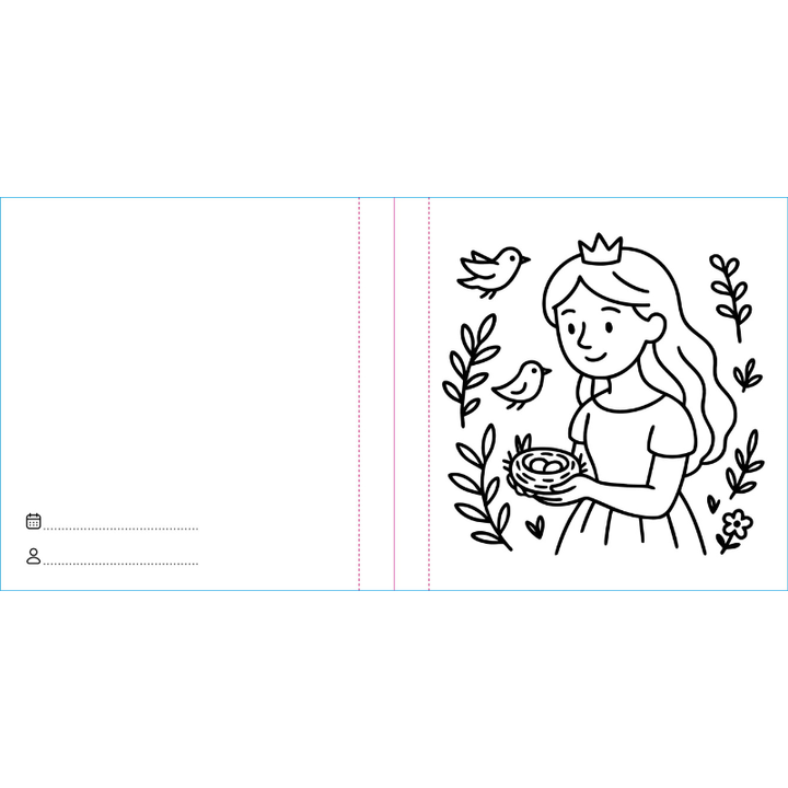 Sassi Colouring Book Square - Princesses
