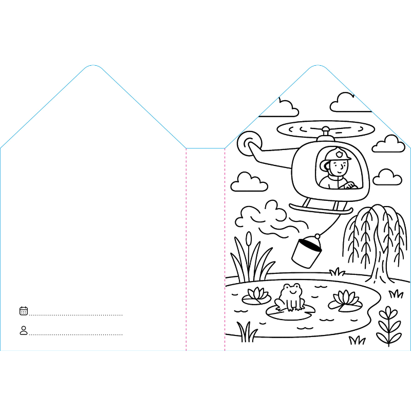Sassi Colouring Book House - Firefighters