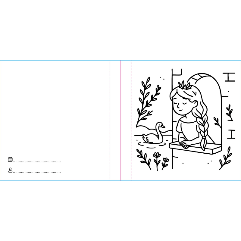 Sassi Colouring Book Square - Princesses