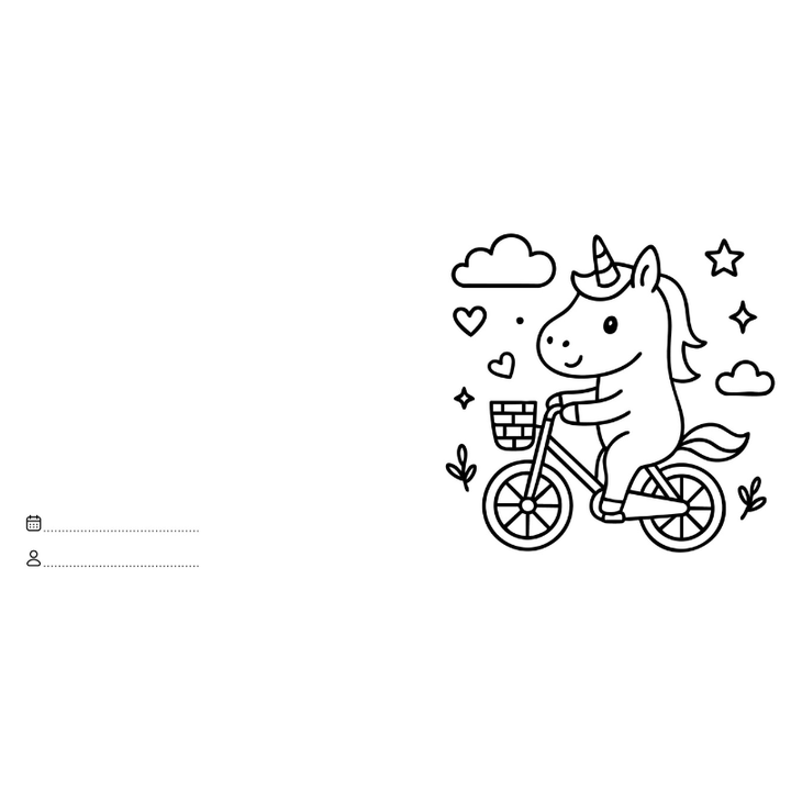Sassi Colouring Book Square - Unicorns