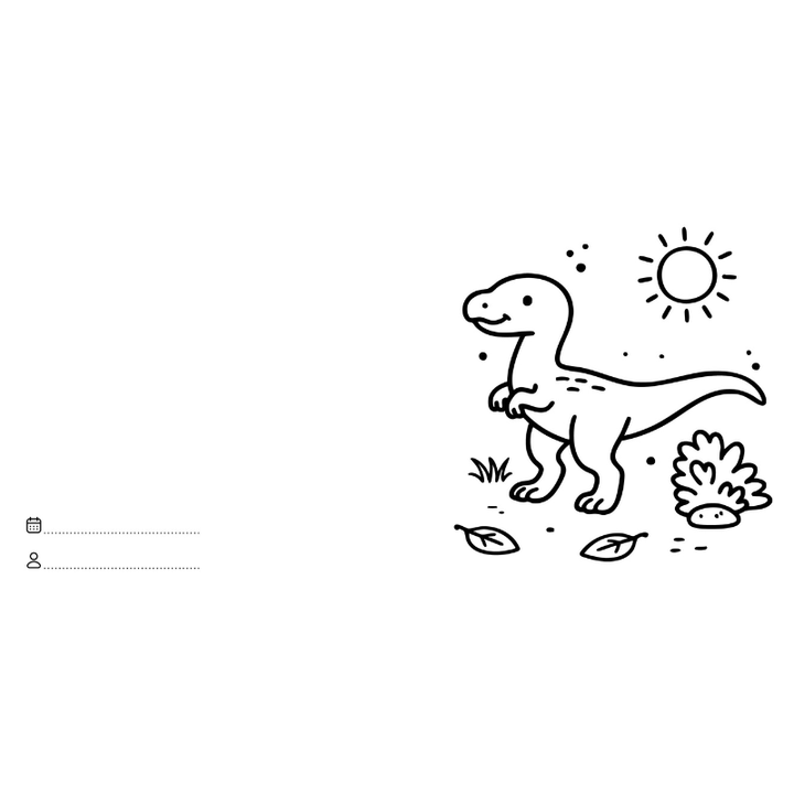 Sassi Colouring Book Square - Dinosaurs