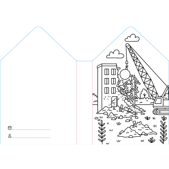 Sassi Colouring Book House - Construction Site