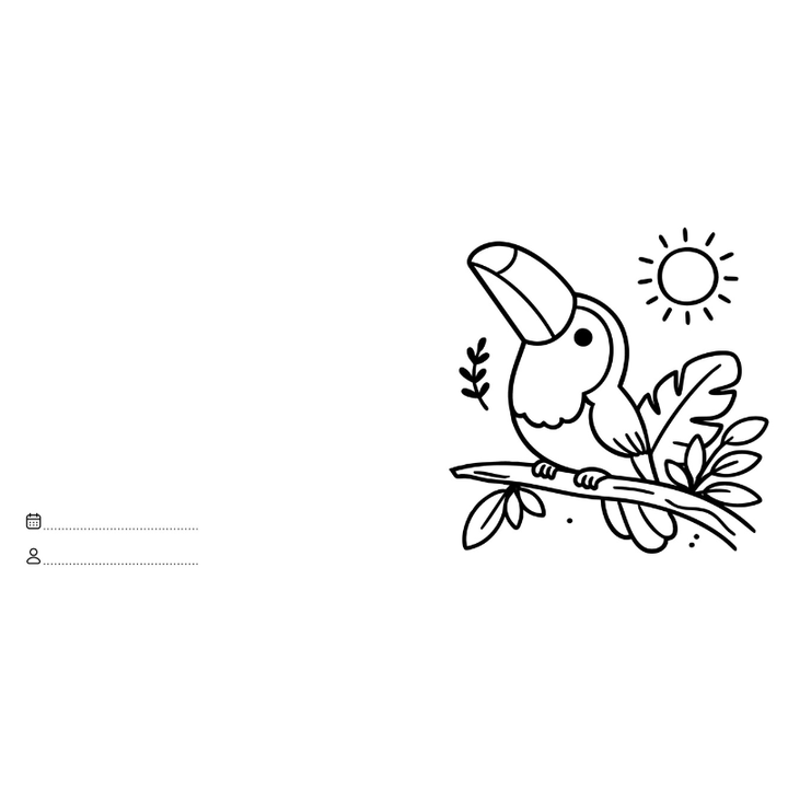 Sassi Colouring Book Square - Jungle Animals
