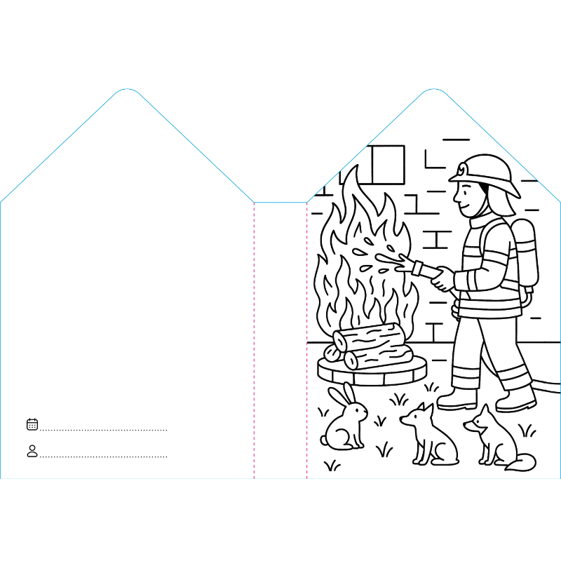 Sassi Colouring Book House - Firefighters
