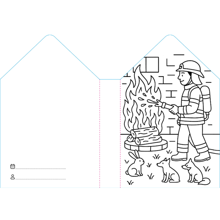 Sassi Colouring Book House - Firefighters