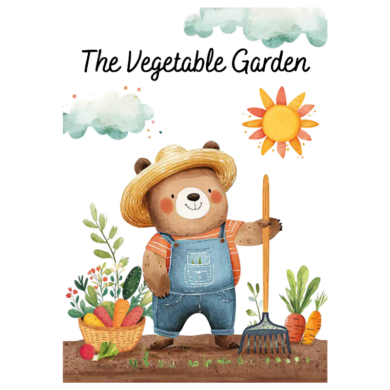 Sassi Magic Water Puzzle & Book Set - Vegetable Garden