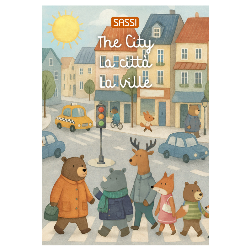 Sassi Day & Night Double-Sided Puzzle & Book Set - City