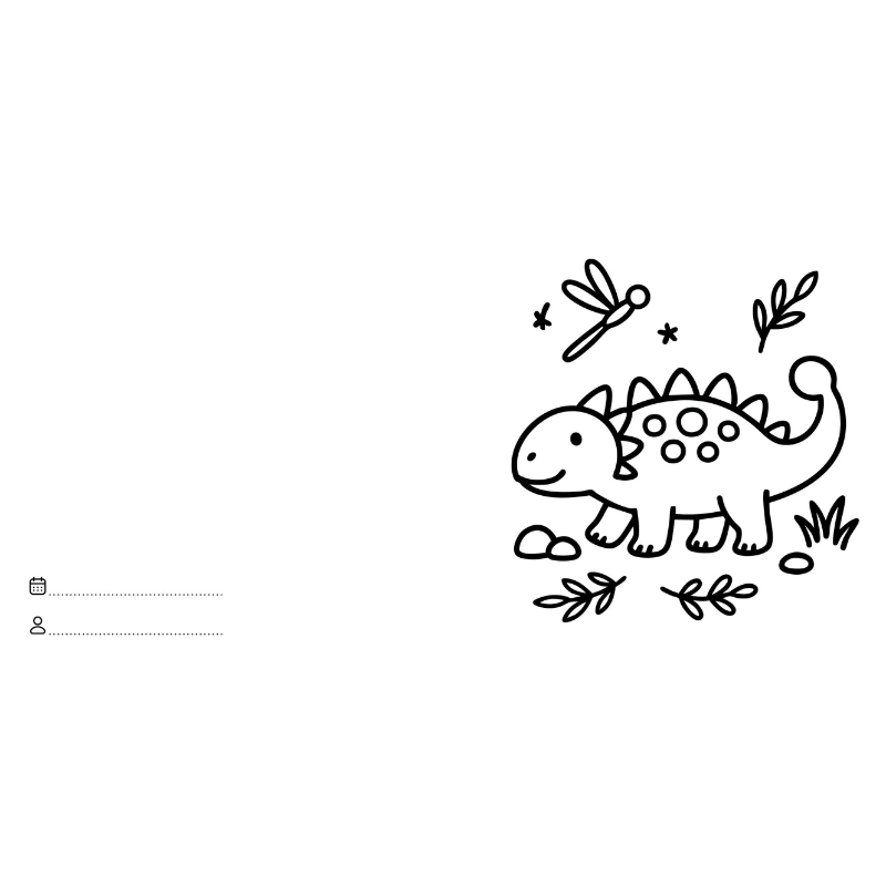 Sassi Colouring Book Square - Dinosaurs