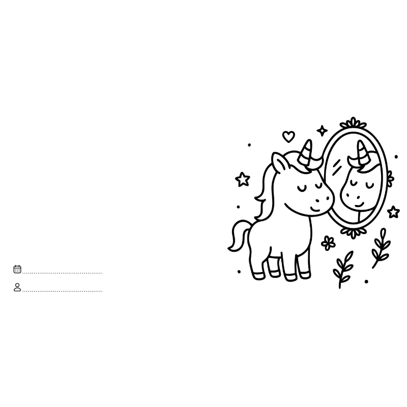 Sassi Colouring Book Square - Unicorns