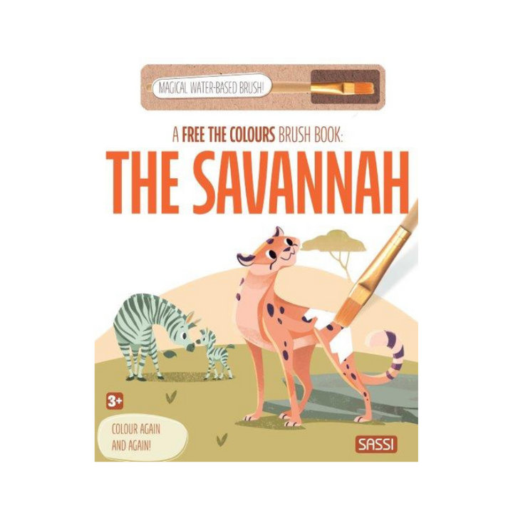 Sassi Free the Colours Reusable Paint Brush Book - The Savannah