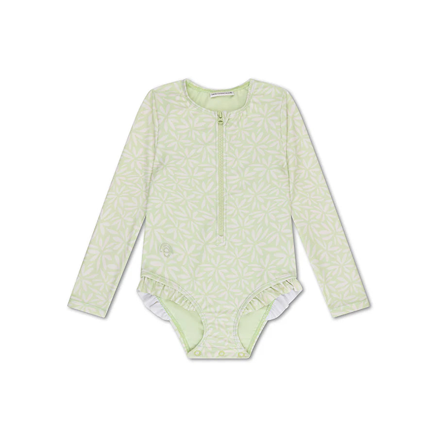 Swim Essentials UV Long Sleeved Swimsuit Rashguard, Matcha Green