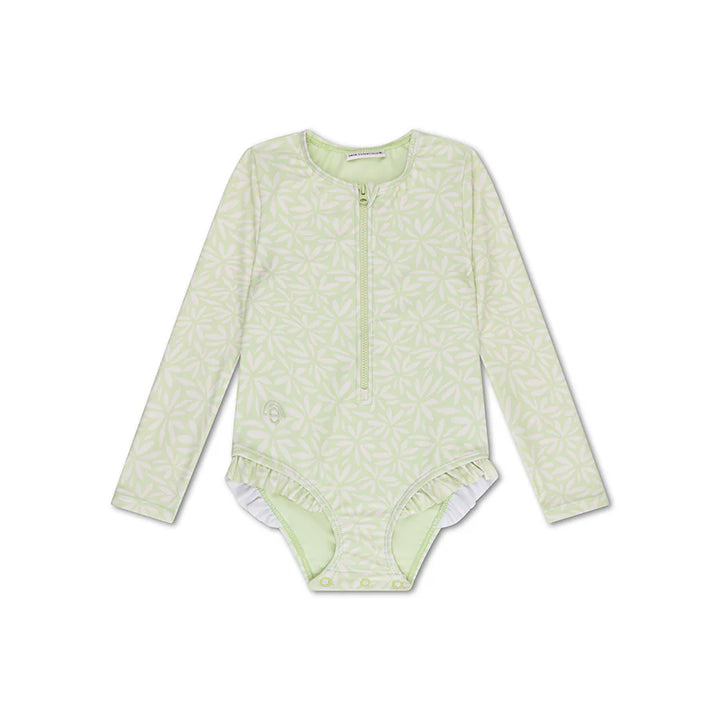 Swim Essentials UV Long Sleeved Swimsuit Rashguard, Matcha Green