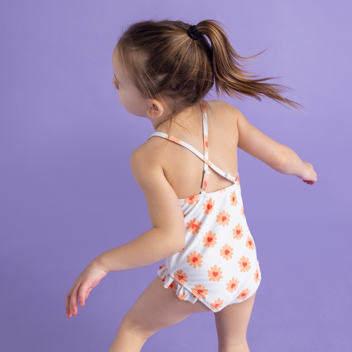 Swim Essentials Girls Bathing Suit, Flower Love