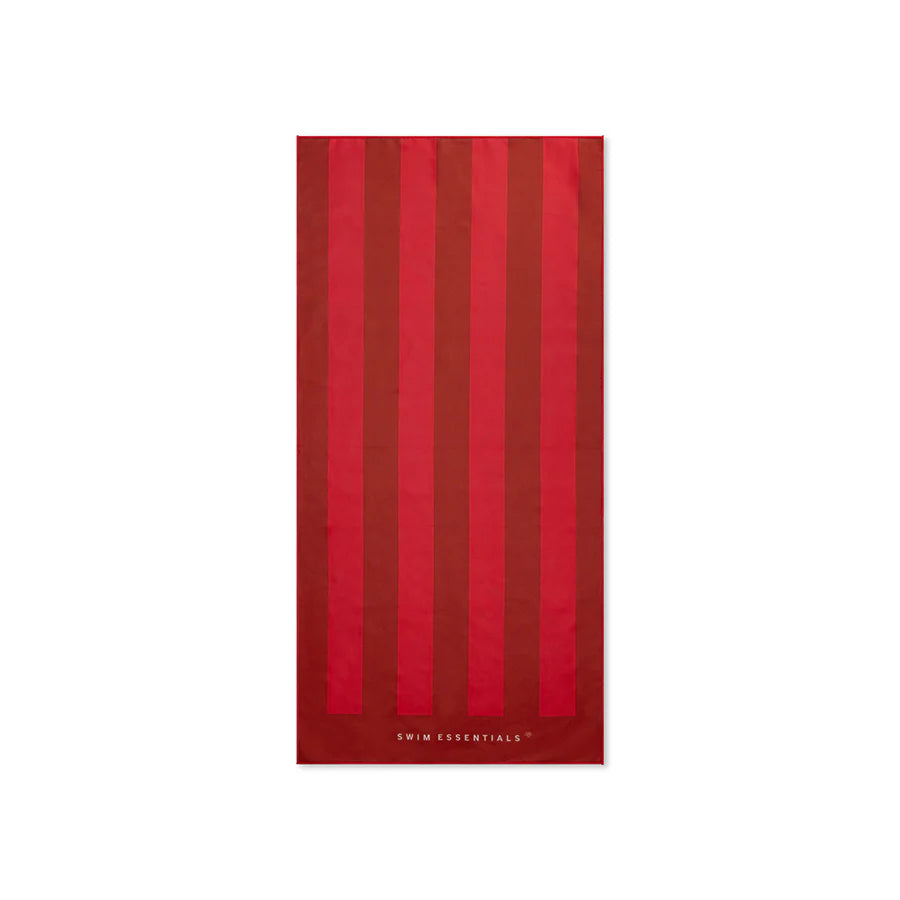 Swim Essentials Luxe Recycled Microfiber Beach Towel, Oh Crab Red, 135 x 65 cm