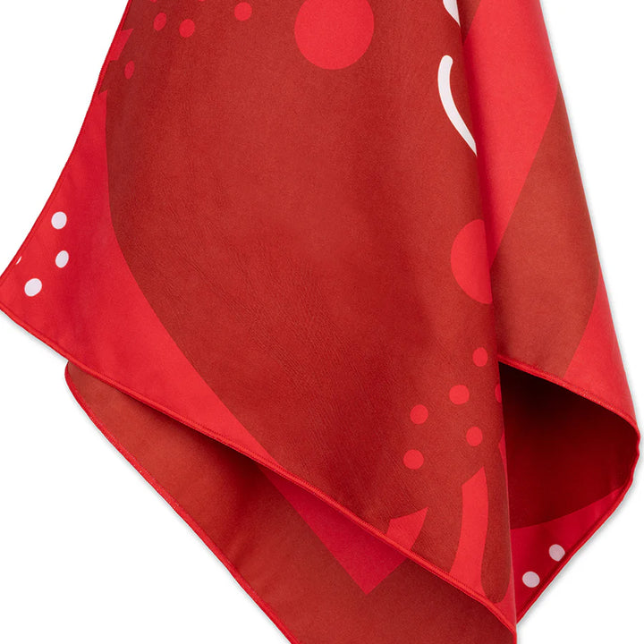 Swim Essentials Luxe Recycled Microfiber Beach Towel, Oh Crab Red, 135 x 65 cm