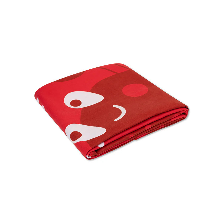 Swim Essentials Luxe Recycled Microfiber Beach Towel, Oh Crab Red, 135 x 65 cm