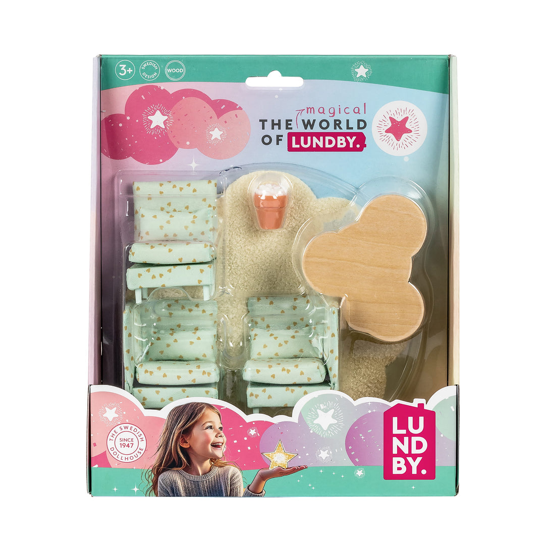 Lundby Doll House Furniture - Modular Lounge & Coffee Table Set