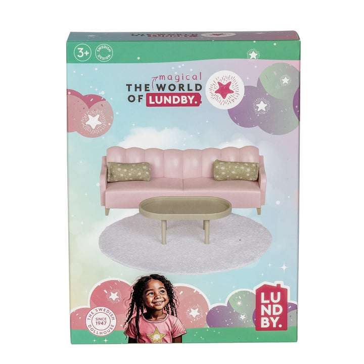 Lundby Doll House Furniture - Basic Living Room Set