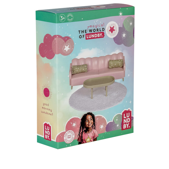 Lundby Doll House Furniture - Basic Living Room Set