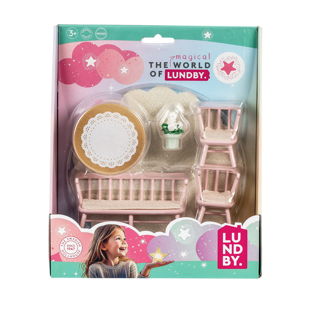 Lundby Doll House Furniture - Dining Room Furniture Set, 4 pcs