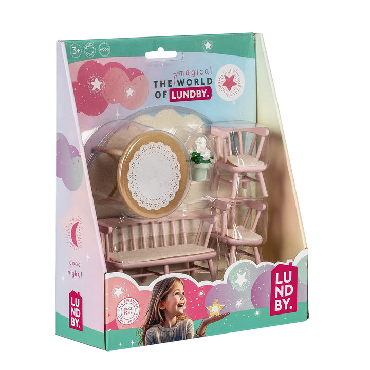 Lundby Doll House Furniture - Dining Room Furniture Set, 4 pcs