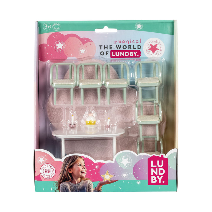 Lundby Doll House Furniture - Dining Room Furniture Set, 6 pcs