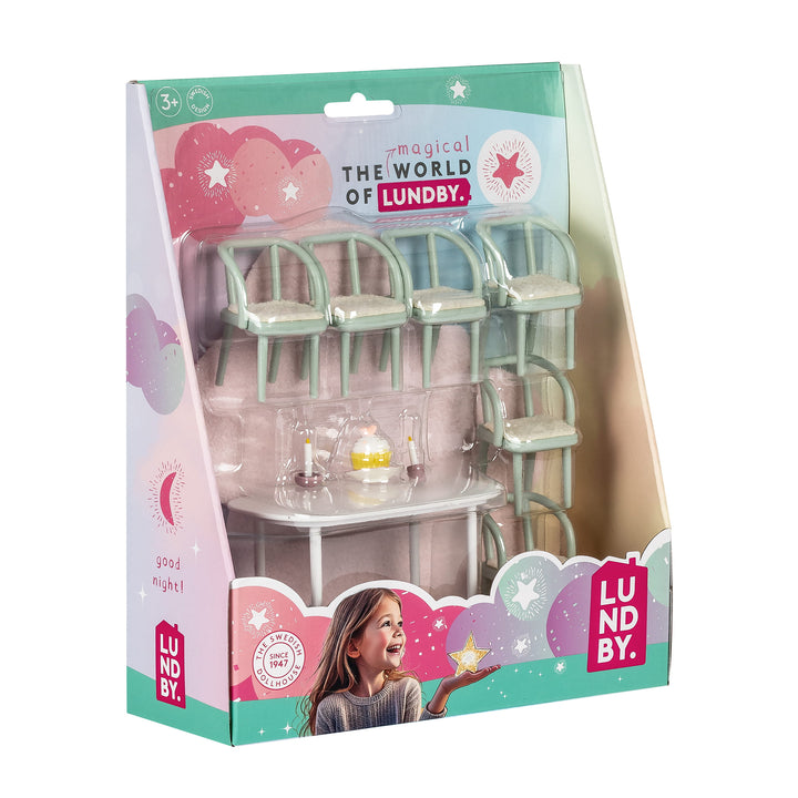 Lundby Doll House Furniture - Dining Room Furniture Set, 6 pcs