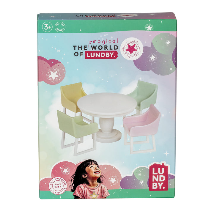 Lundby Doll House Furniture - Basic Dining Room Set
